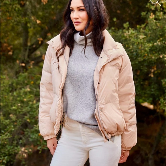 Karen Kane NWT Puffer Jacket Eggshell Size XL - Picture 1 of 14